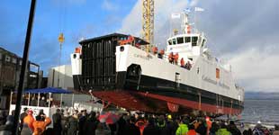 Catriona-built on the Clyde-launch day at Ferguson Marine 11 December 2015