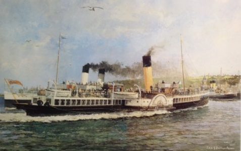 Ian Orchardson's painting of Duchess of Rothesay arriving at Rothesay in the 1930s