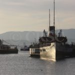 Waverley and Rover at Oban at sunset 1st May (Alistair Shaw)