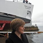 Nicola Sturgeon Launches new Cal Mac Ferry (Roy Paterson)