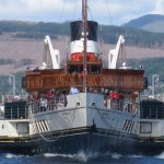 Waverley approaching Blairmore Pier (Roy Paterson)
