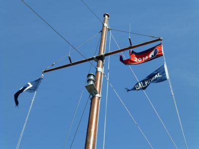 Flying the flag of National Historic Ships