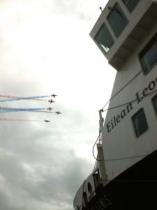 The Red Arrows fly over Isle of Lewis -- copyright Colin Tucker