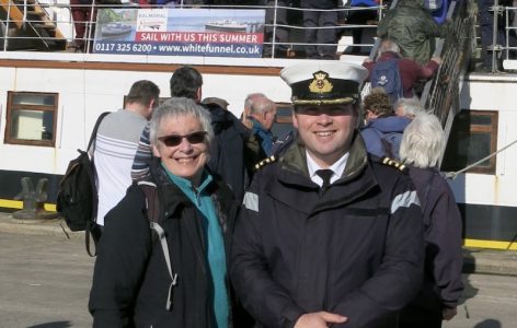 Barbara Craig with Captain David Howie at Campbeltown 21 September 2017 (Andrew Clark)